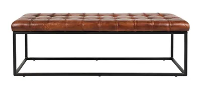 Produktbild von OXM Sitzbänke Avola Cognac / Schwarz AV1730 140 x 45 x 45 cm, lederne