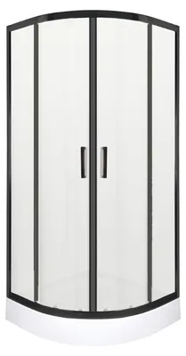 Zdjęcie produktu dla Kabina prysznicowa Kerra Soho 90cm BLACK z brodzikiem