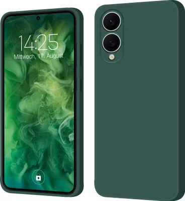 Produktbild von Hülle für Samsung Galaxy S25 Edge Case Cover Bumper Silikon Softgrip Schutzhülle Farbe: Grün