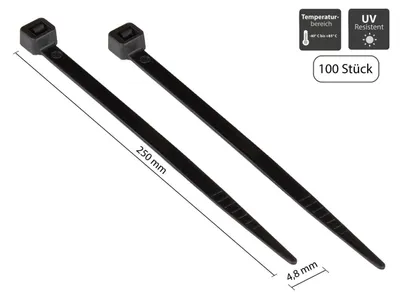 Productafbeelding van Good Connections KAB-25S48 Good Connections Kabelbinder 250mmx4,8mm 100 St. schwarz