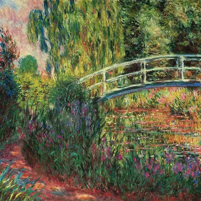 Obrázek produktu pro Claude Monet Art Print Obraz - Japonský most (70 x 70 cm)