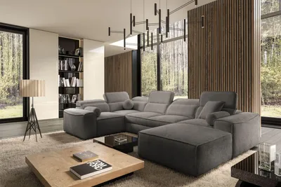 Produktbild von Premium Wohnlandschaft Ecksofa VITO IV – Grau, Links/Rechts