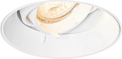 Produktbild von QAZQA - Modern Moderner Einbaustrahler weiß GU10 rund randlos - Oneon I Wohnzimmer I Schlafzimmer - Aluminium Rund - LED geeignet GU10