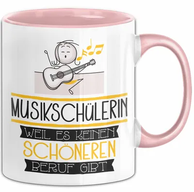 Produktbild von Musikschülerin Weil Es Keinen Schöneren Beruf Gibt Tasse Geschenk für Eine Musikschülerin Lustig (Rosa)