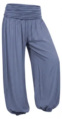 Produktbild von Haremshose Damen Yogahose weite Flatterhose unifarben Sommerhose 36-44 Gummizug