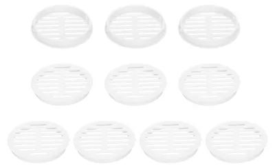 Obrázek produktu pro 10 kusů, ventilační mřížky, průměr 80 mm, kulaté, plastové, bílé
