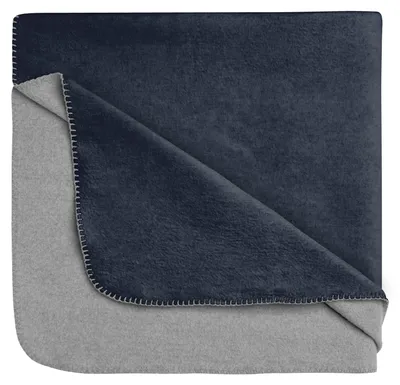 Produktbild von biberna 0837475 Melange Wohndecke 1x 150x200 cm UNI color: marine, size: 1x 150x200 cm