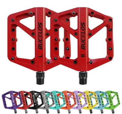 Produktbild von Fahrradpedale Nylon Plattform Rot 9/16" rutschfeste Pins für MTB Rennrad Gravel Hybrid