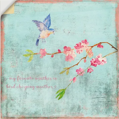 Produktbild von ARTland Wandbild, selbstklebend Vogelgezwitscherwetter Größe: 50x50 cm