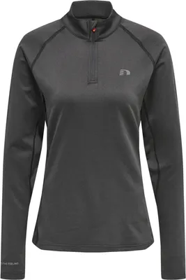 Productafbeelding van Dames trainingsshirt voor hardlopen, model met halve rits, kleur: "forged iron melange", maat: XS
