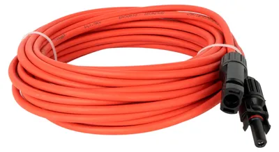 Zdjęcie produktu dla Przedłużacz solarny MC4, zestaw: czarny (10m) + czerwony (10m)