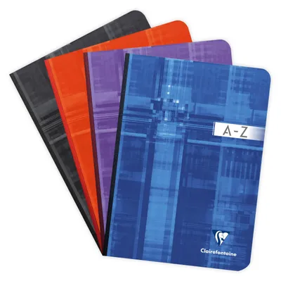 Imagen del producto de Clairefontaine, libreta de direcciones A5 con cubierta blanda, 96 hojas cuadriculadas, clasificada, modelo 9549C