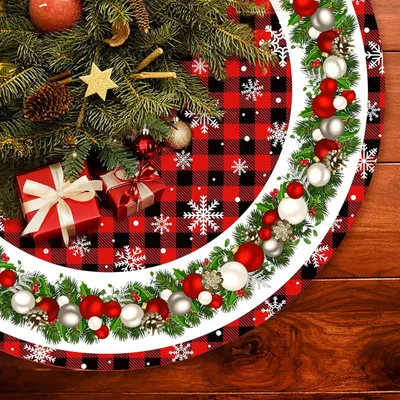 Produktbild von Weihnachtsbaum Decke Rock, 120cm/ 47zoll Weihnachtsbaumdecke Rund Tannenbaum Unterlage Rund Christbaumdecke Christbaumst?nder Teppich Baumdecke fš¹r Weihnachtsdeko Urlaub Party Deko (Glocke)