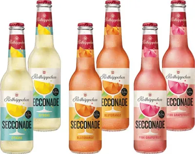 Produktbild von Rotkäppchen Secconade Probierpaket je 2 x Zitrone Grapefruit Blutorange 0,33l 5,5 Vol