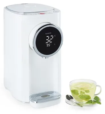 Heetwaterdispenser 5 l Edelstahl, LCD, 45–95 °C, weiß