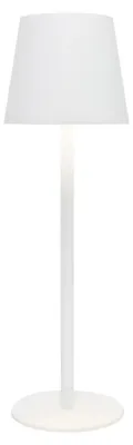 Produktbild von Akku Tischleuchte aus Metall, Weiß, 36 cm hoch und 11,5 cm Durchmesser
