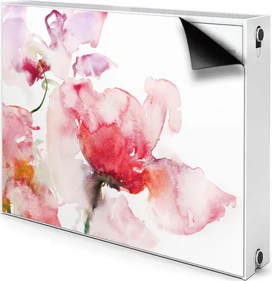 Produktbild von Magnet Heizkörper-Abdeckung Verkleidung Abdeckung Heizkörperabdeckung 80x60 cm  - Aquarell, Blumen