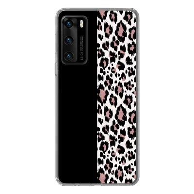 Produktbild von MuchoWow® Handyhülle Schutzhülle Hülle für Huawei P40 Tiermuster - Panther - Rosa Silikon Softcase Handy Hülle - Handytasche