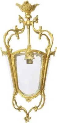 Produktbild von Casa Padrino Barock Hängeleuchte Gold Deckenlaterne - Restaurant - Hotel Lampe Leuchte Laterne