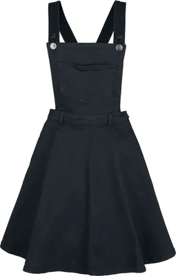 Produktbild von Hell Bunny Mittellanges Kleid Damen Dakota Pinafore Dress schwarz S
