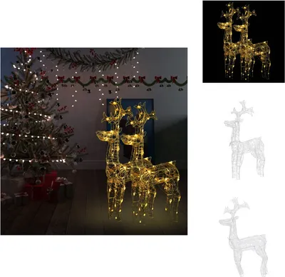 Image de vidaXL Rennes Décoration de Noël 2 pcs 60x16x100 cm acrylique - éclairage de Noël
