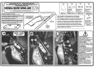 Immagine prodotto di Kit attacchi per 214DT per HONDA Silver Wing 400/600-ABS