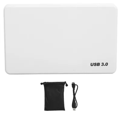 Image de Disque dur USB 3.0 Disque dur externe portable 2,5 pouces pour ordinateur de bureau et portable, blanc, 120 Go