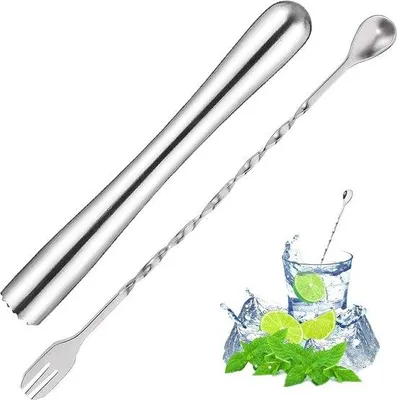 Immagine prodotto di Set professionale di muddler in acciaio per cocktail