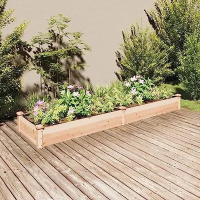 Imagen del producto de Jardinera elevada de madera para jardín y terraza