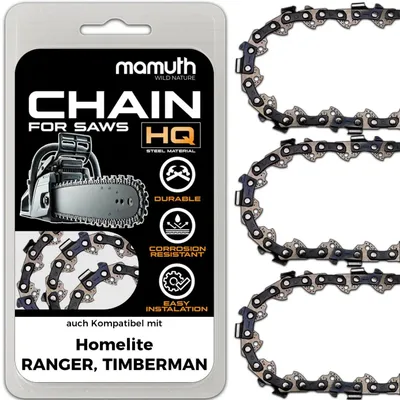 Produktbild von 3x Sägekette Kettensäge 40cm 1,3mm 3/8" 57 TG für Homelite 4550, PS33