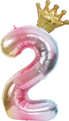 Immagine prodotto di GRANDE PALLONCINO IN PLASTICA PER ANNIVERSARIO O COMPLEANNO, NUMERO 2, DUE COLORI, 100 cm +
