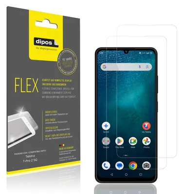 Image de 2x Film de protection d'écran pour Telstra T-Pro 2 5G, recouvre 100% de l'écran, dipos Flex