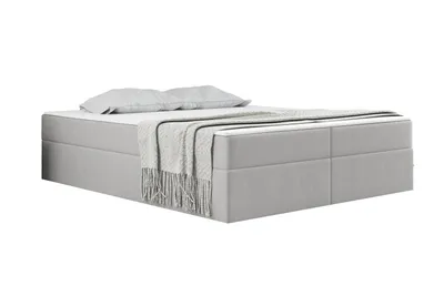 Produktbild von Kaiser Möbel Boxspringbett mit bettkasten matratze topper Ruben 140 cm x 200 cm Aschgrau