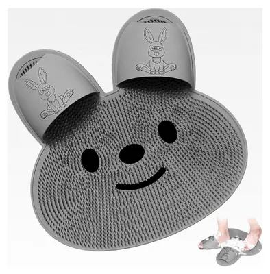Produktbild von Silikon Fußschrubber Matte, Rutschfestes Massagepad mit Saugnäpfen, Fußbürste für Dusche zur Linderung von Fußermüdung und Förderung der Durchblutung