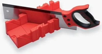Produktbild von Meister Rückensäge mit Gehrungslehre, Metallsäge, Rot
