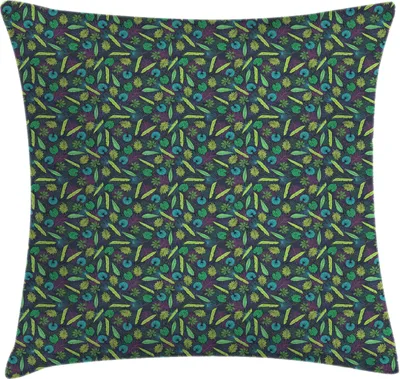 Produktbild von ABAKUHAUS Botanisch Kissenbezug, Tropische Pflanzen Dschungel Repetitive Monstera Palm Leaves, 40 x 40 cm, Seafoam Grün