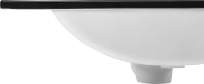 Produktbild von Keramik Waschbecken Waschtisch Einbau Schwarze Platte Design Becken Waschschale