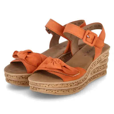 Produktbild von Gabor Damen Keilsandaletten Orange Rauleder Größe: 7