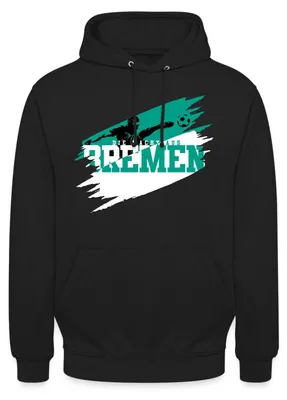 Produktbild von Spreadshirt Die Macht Aus Bremen Grün-Weiß Fußball Fan Uni Hoodie, 3XL, Schwarz