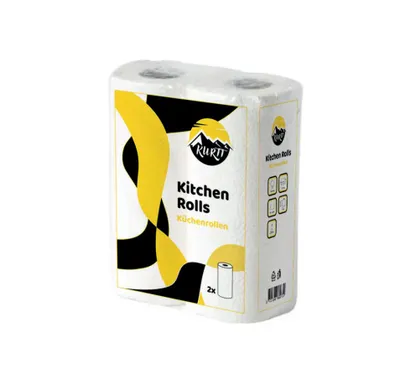 Produktbild von KURTT - Küchenrollen 32 Rollen - 3-lagig Küchenpapier - Supersaugfähiges Küchentuch - 50 Blatt Saugstark