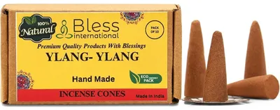 Productafbeelding van Rookkegeltjes Ylang-ylang, handgemaakt. Verpakking van 10 kegeltjes Ylang-ylang