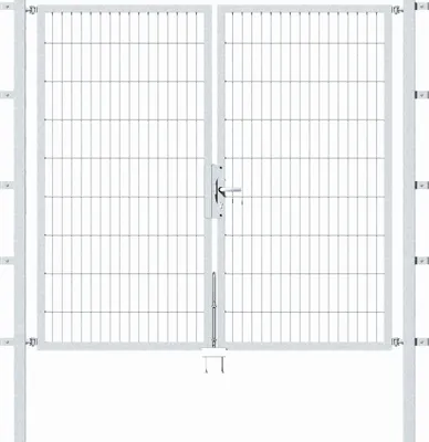Produktbild von Alberts Doppeltor Flexo mit Zubehör, zum Einbetonieren, feuerverzinkt, Breite 200 cm, Höhe 180 cm