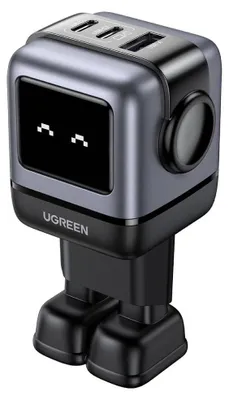 Productafbeelding van UGREEN Uno RG 65W snellader met 3 aansluitingen, GaN technologie, zwart (EU-stekker)
