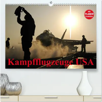 Produktbild von Kampfflugzeuge USA (hochwertiger Premium Wandkalender 2026 DIN A2 quer), Kunstdruck in Hochglanz