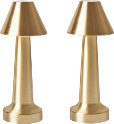 Obrázek produktu pro BELIANI Sada 2 stolních lamp zlaté bezdrátová minimalistický design interiér exteriér