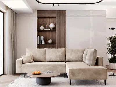 Produktbild von AX LIVING Kalkan Funktionales Ecksofa mit Stauraum Couch L Beige 257 R