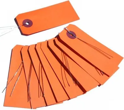 Produktbild von Etiketten mit Metalldraht - Orange