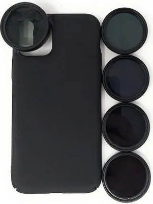 Produktbild von SYSTEM-S ND Filter 37 mm Set Neutraldichtefilter Graufilter mit Hülle für iPhone 11 Pro