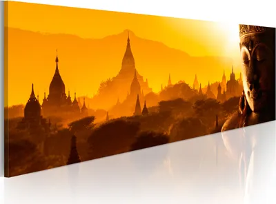 Produktbild von Modernes Wandbild h-A-0055-b-b (135x45) - 1 Teilig Bilder Fotografie auf Leinwand Foto Bild Dekoration Wand Bilder Kunstdruck BUDDHA ZEN