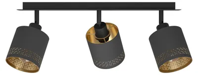 Produktbild von EGLO Esteperra, E27, 3 Glühbirne(n), 84 W, 220-240 V, Schwarz, Gold